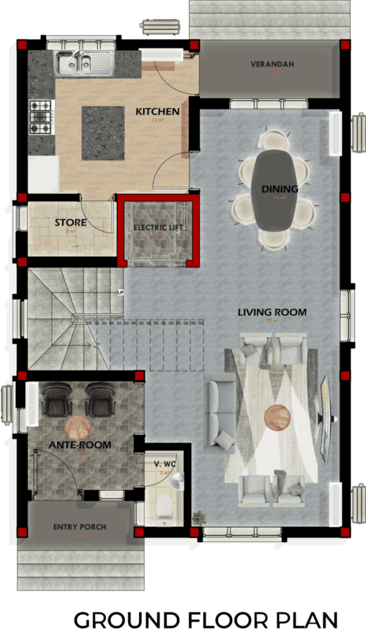 jpeg-optimizer_MODERN 4 BEDROOM AIRBNB TRIPLEX - GROUND FLOOR PLAN